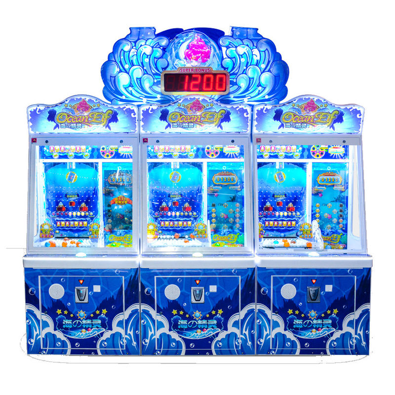Ωκεάνιος νεραιδών τηλεοπτικός εξαγοράς Arcade προωθητής σφαιρών του Φίσερ μαργαριταριών μηχανών χρησιμοποιημένος νόμισμα